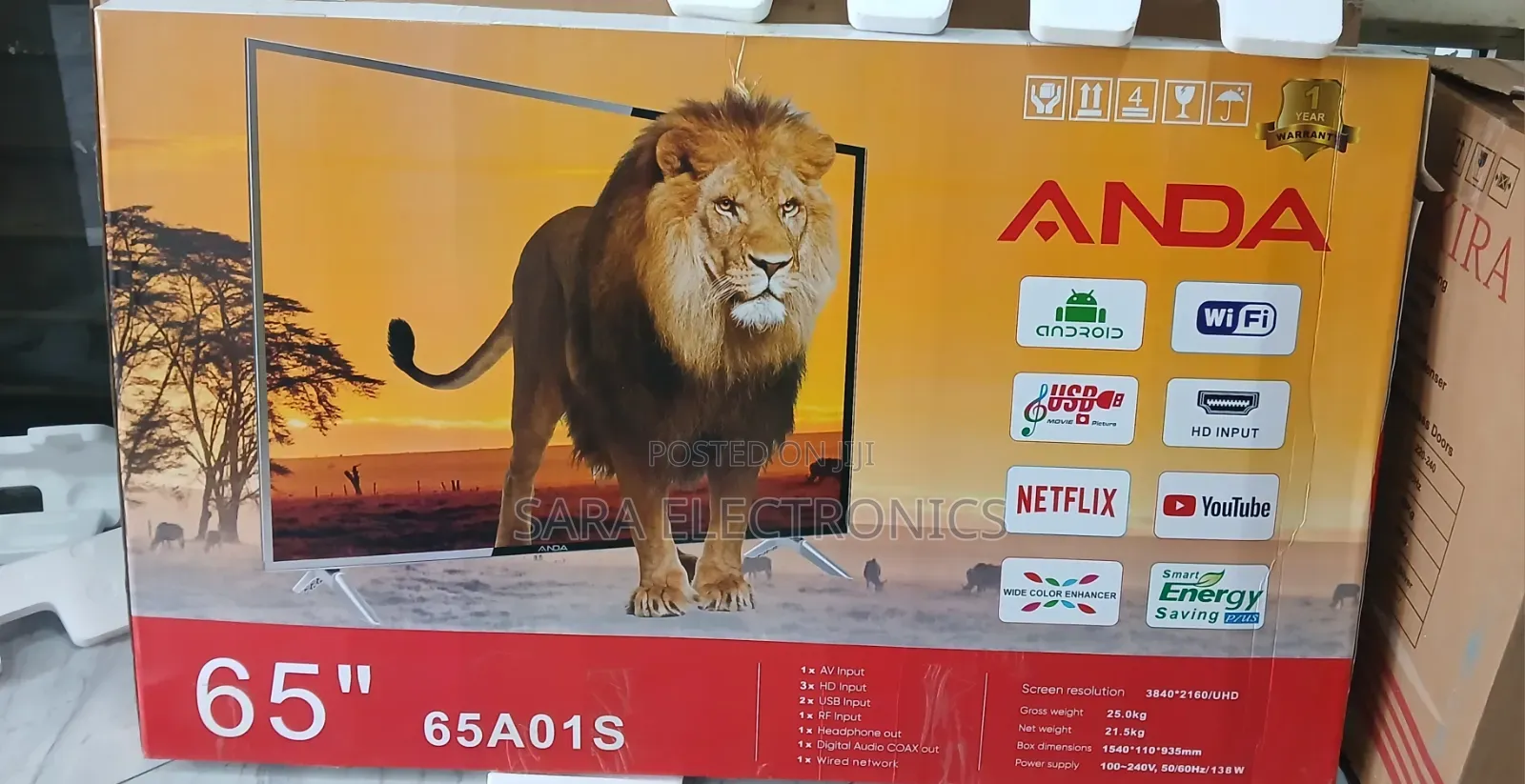 ●Anda 65" New 2026 ● Smart Tv ● Free Delivery ● 5_years Warranty