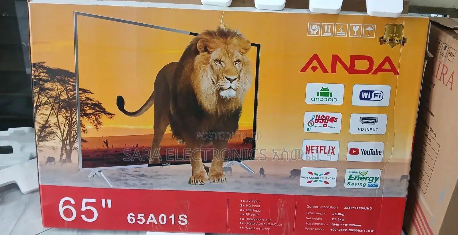 ●Anda 65" New 2026 ● Smart TV ● Free Delivery ● 5_years Warranty