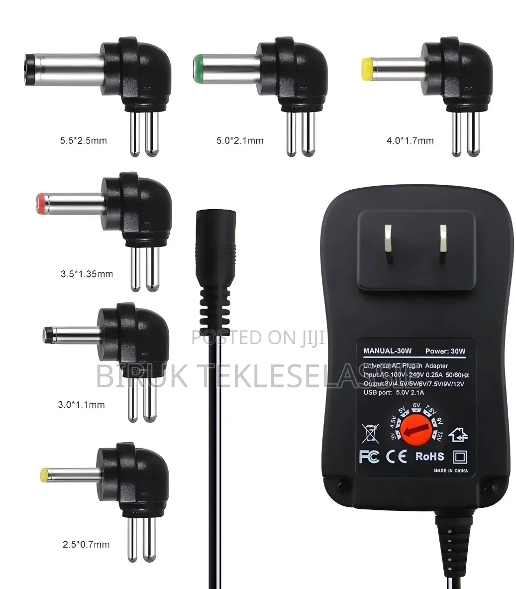 30w -- 3v~12v Universal Ac Adapter,