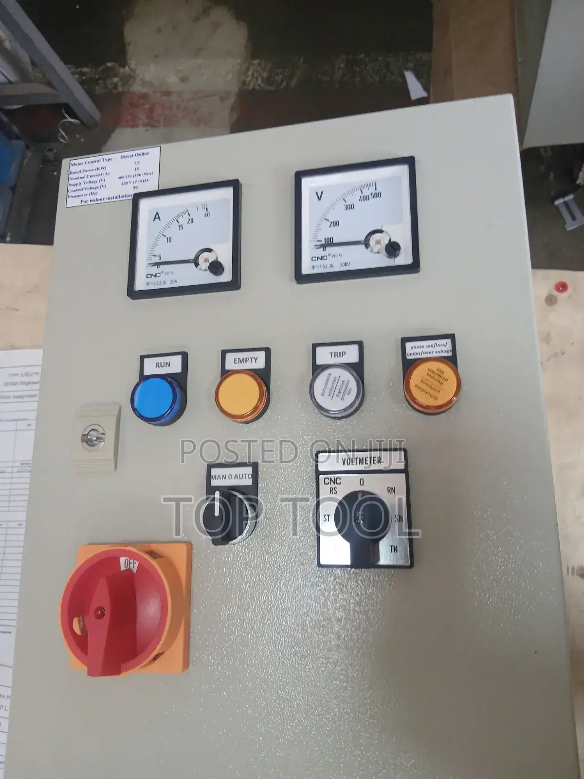 ,This Electrical Control Panel Features
