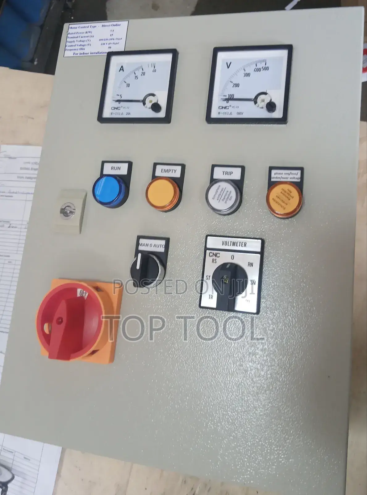 ,This Electrical Control Panel Features
