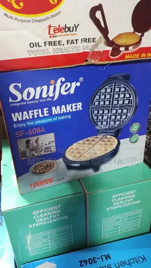 በአንድ ግዜ 4 Waffle የሚጋግሩበት Sonifer Waffle Maker/ Free Delivery