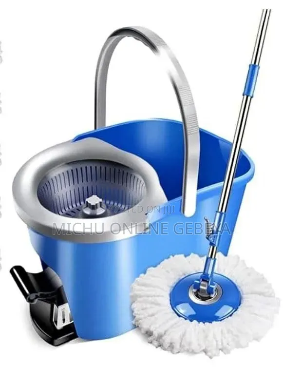 ገብቷል ኳሊቲ መወልወያ Magic Spin Mop 360° Microfiber Mop መወልወያ/ Free Delivery