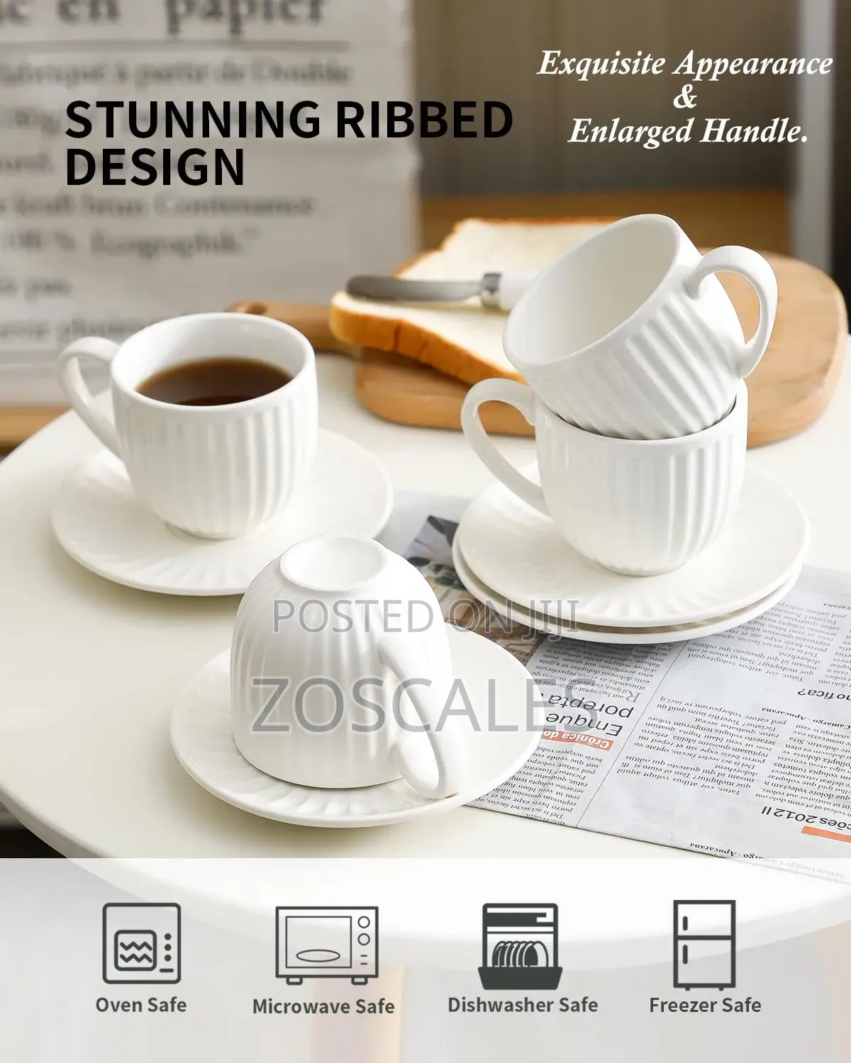 Danny Homes 6pcs Ceramic Coffee Cup