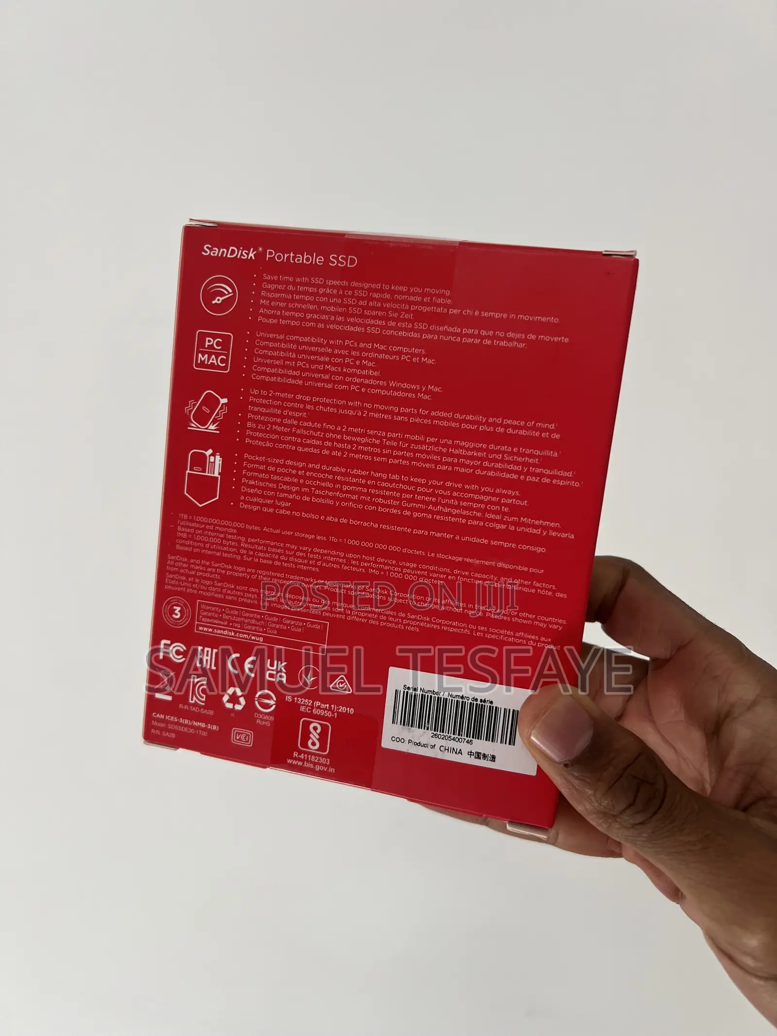 Sandisk SSD 1 Tb 800mb/S
