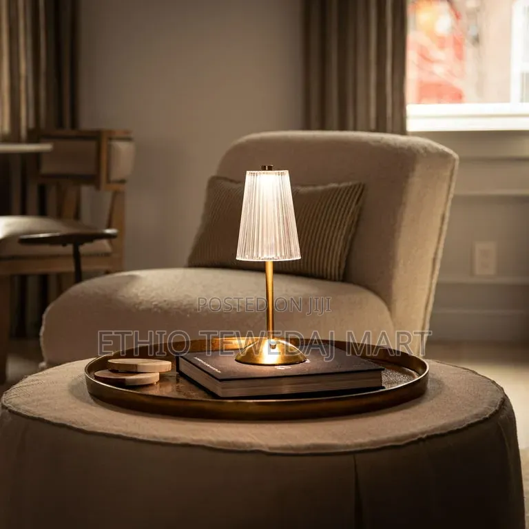 Table Lamp Led Rechargeable Lamp Bedside Desk Nightstand Gold Base