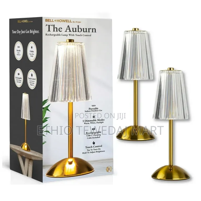 Table Lamp Led Rechargeable Lamp Bedside Desk Nightstand Gold Base