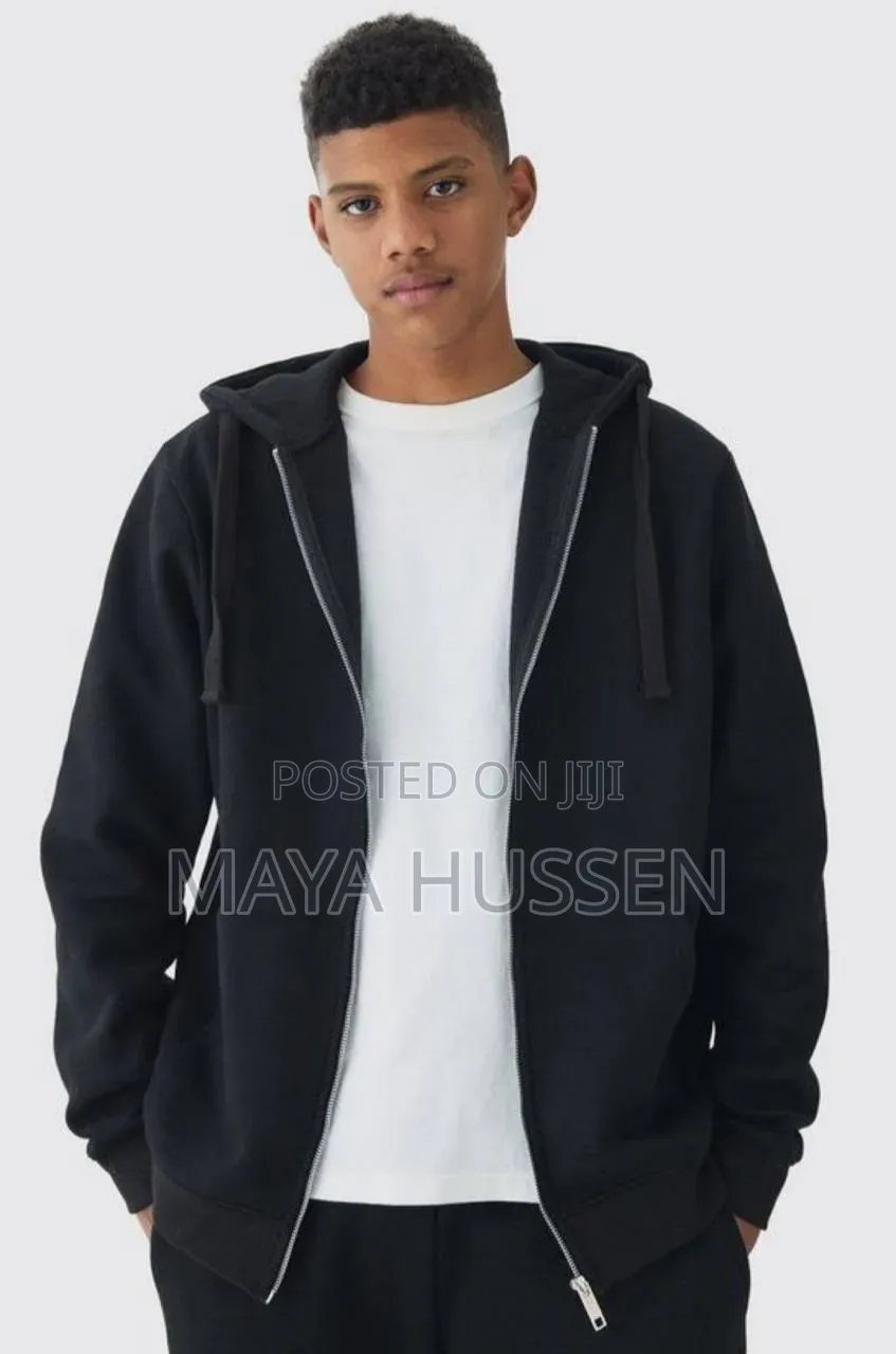 Premium Black Oversized Zip-Up Hoodie — Brand New!