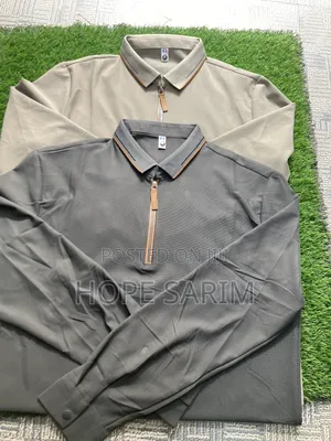 Quarter-Zip Long-Sleeve Polos: