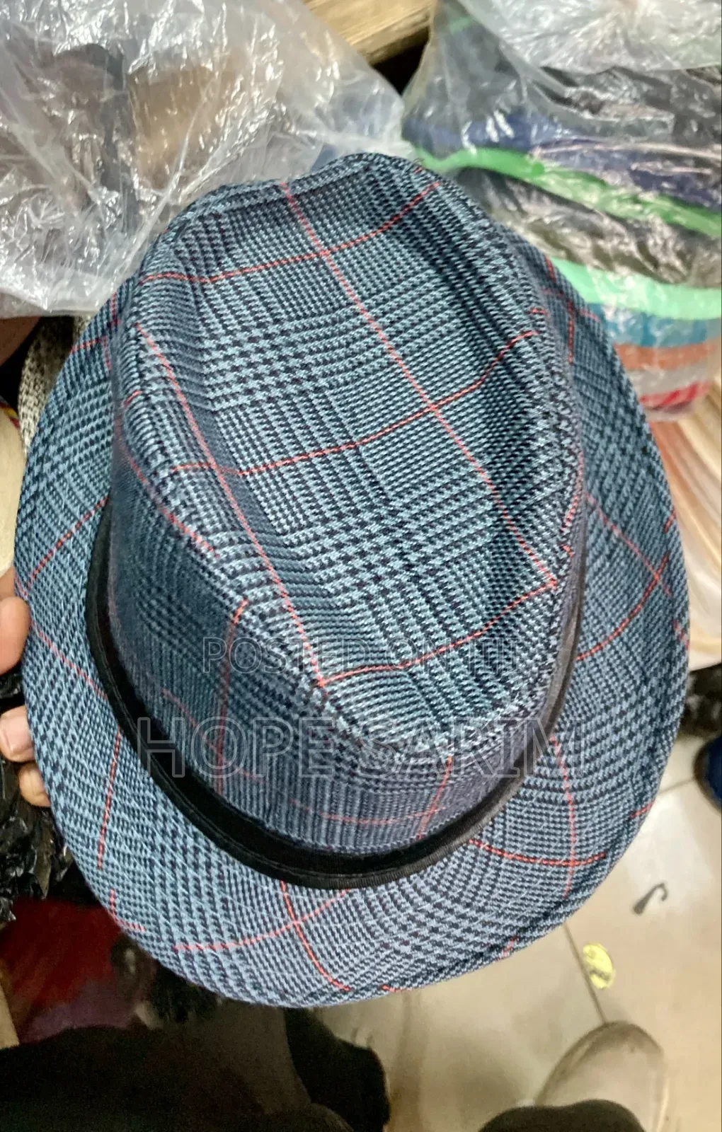 Plaid Checked Fedora Hat: