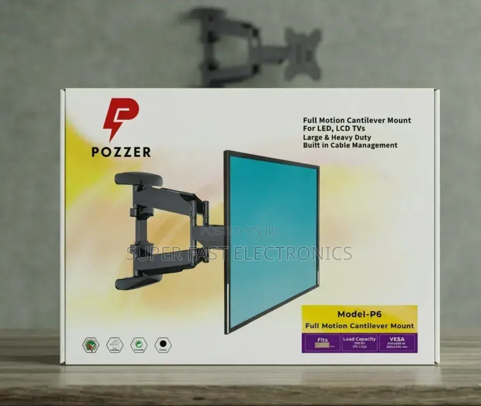 Pozzer Flexible Mount Model-P6 Full Motion Cantilever Wall Mount