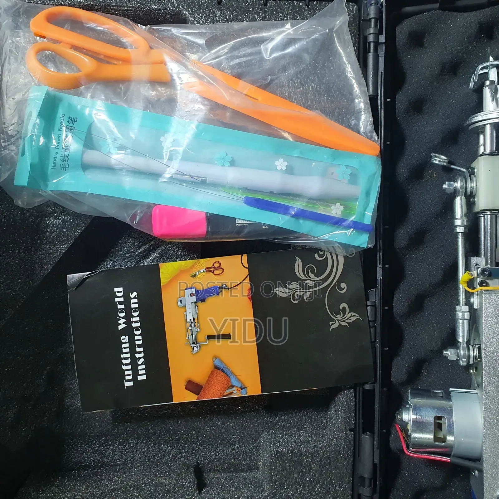 Tufting Gun With Thread and Cloth