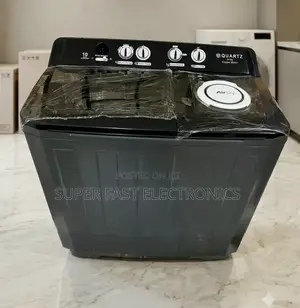 Quartz 20kg Twin Tub Semi-Automatic Washing Machine– Dark Gray/Black
