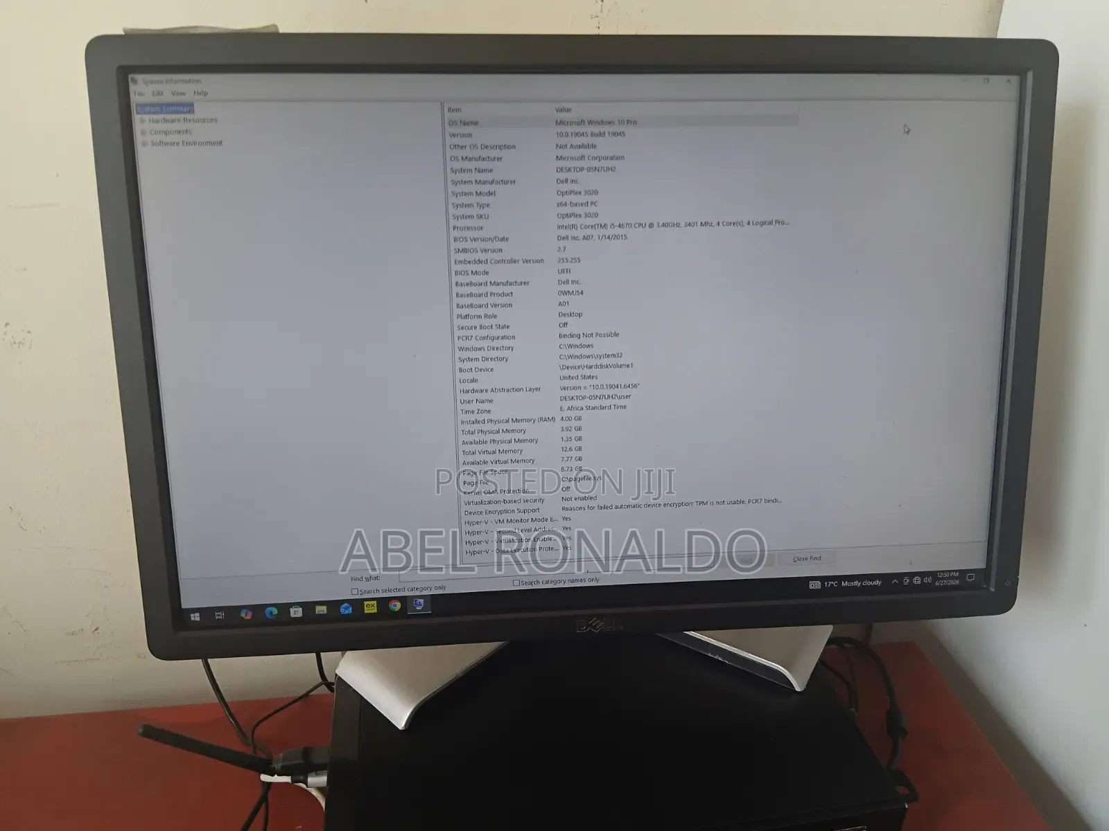 Desktop Computer Dell OptiPlex 3020 4GB Intel Core i5 HDD 500GB