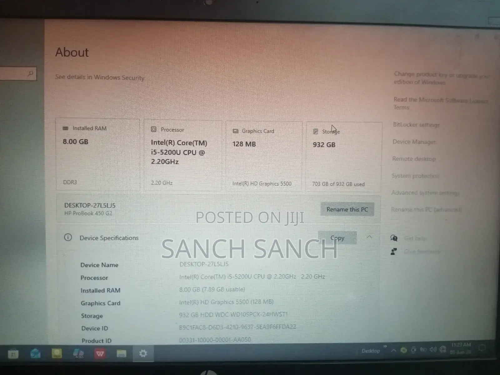 Laptop HP ProBook 450 G2 8GB Intel Core i5 HDD 1T