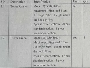 Tower Crane for Sell