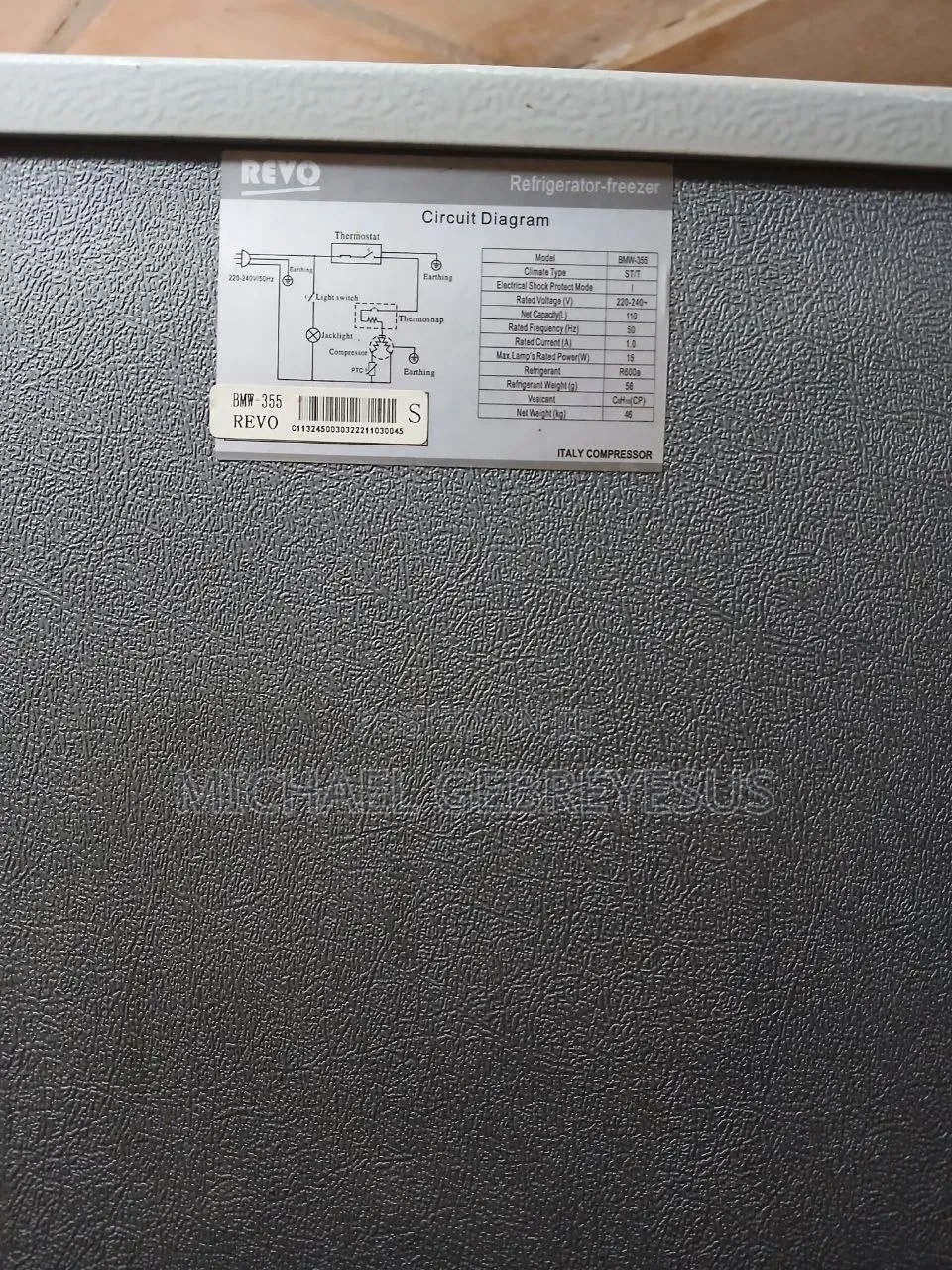 Revo BMW-355 Double Door Refrigerator