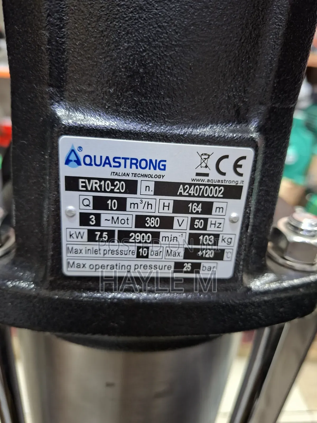 Aquastrong Vertical Water Pump 10hp