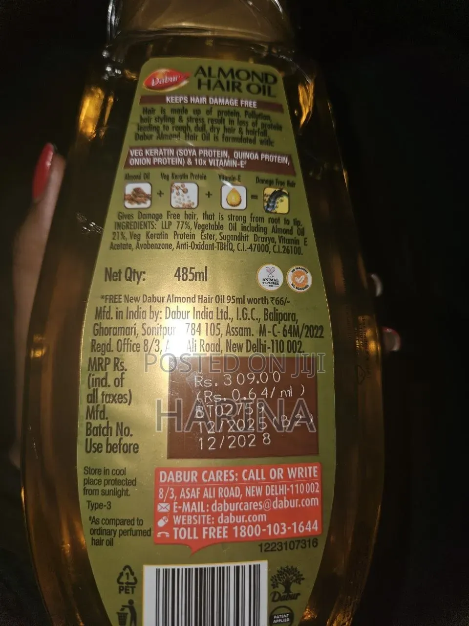 Amla Original Hair Oil Direct From India 450ml