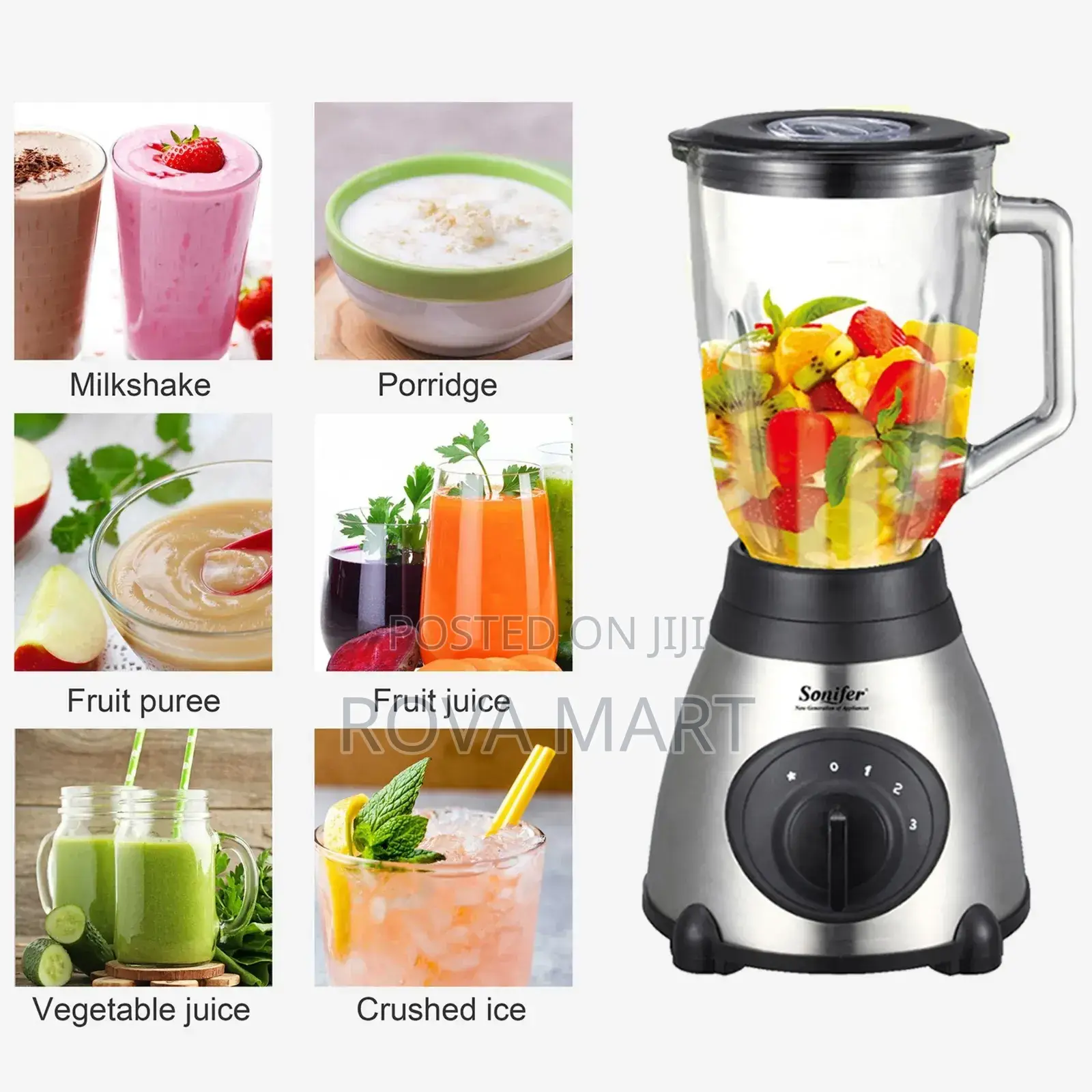 Sonifer Glass 2 In1 Blender