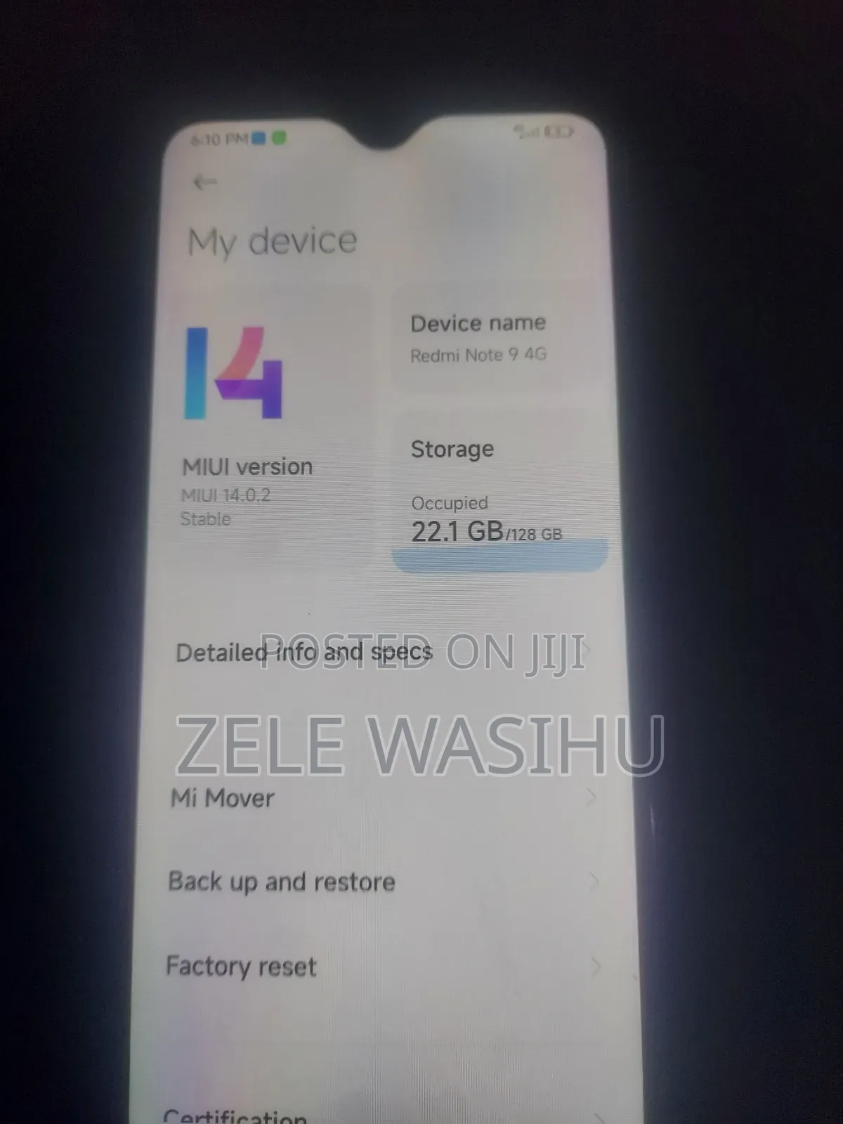 Xiaomi Redmi Note 9 4G 128 GB Black