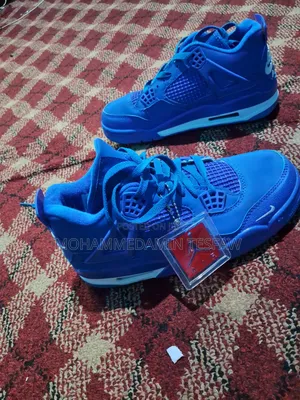 Air Jordan 4 Retro Sneakers - All Blue - Brand New