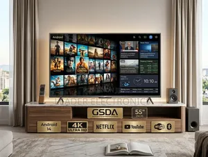 Gsda Tv 55"Smart Android Tv Double Glass Tv New Arrival 2025
