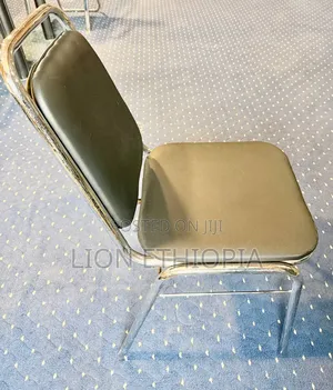 Imported Dining Chair Leather Seat and Stainless Steel Frame