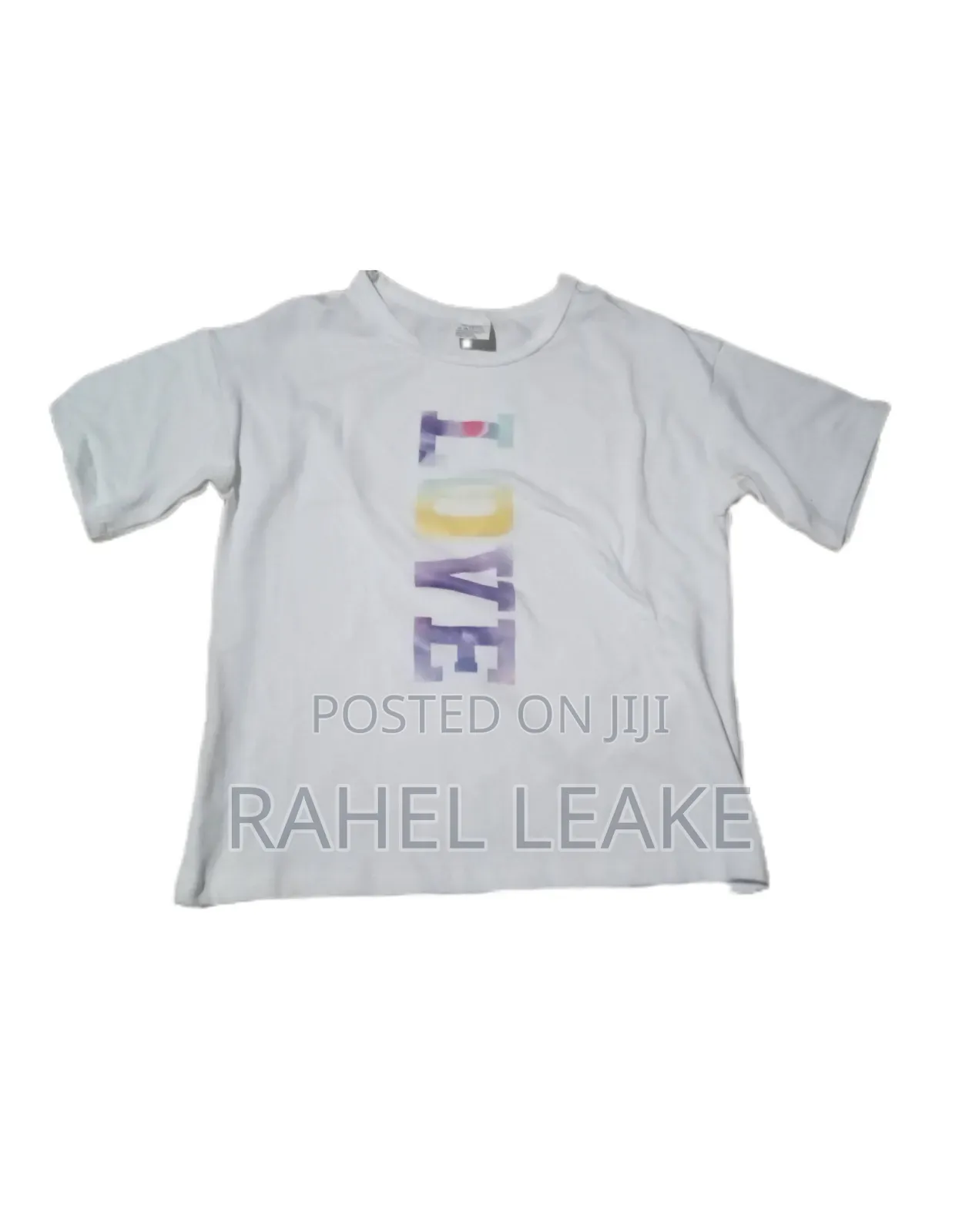 Patpat 2-Piece Kids Outfit White Love Shirt Colorful Shorts 4–5y