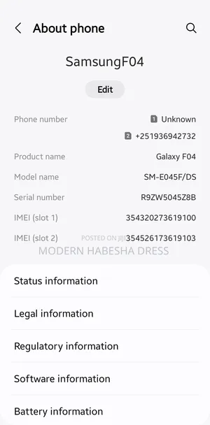 Samsung Galaxy F04 64 GB Purple