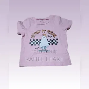 Patpat 2-Piece Ghost Outfit Pink T-Shirt Green Shorts 18–24m
