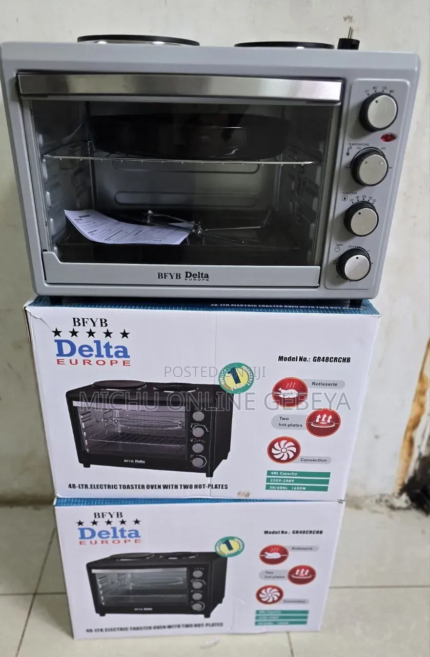 48 LTR የሆነው የቱርክ ምርት Delta ባለስቶብ Mini Oven/ Free Delivery