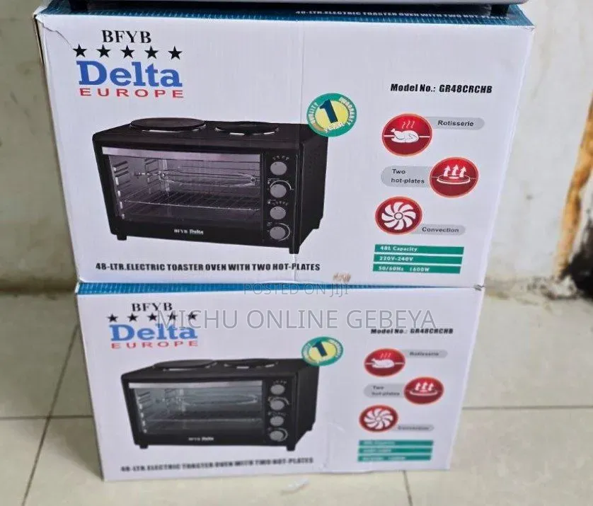 48 LTR የሆነው የቱርክ ምርት Delta ባለስቶብ Mini Oven/ Free Delivery