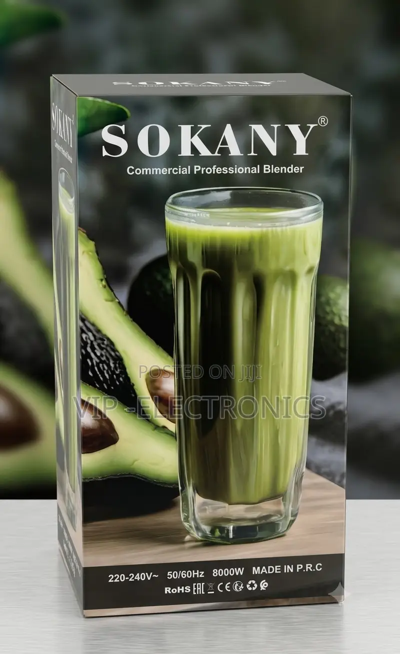 Sokany Commercial Professional Blender – 2.0l Heavy-Duty Quiet (8000w