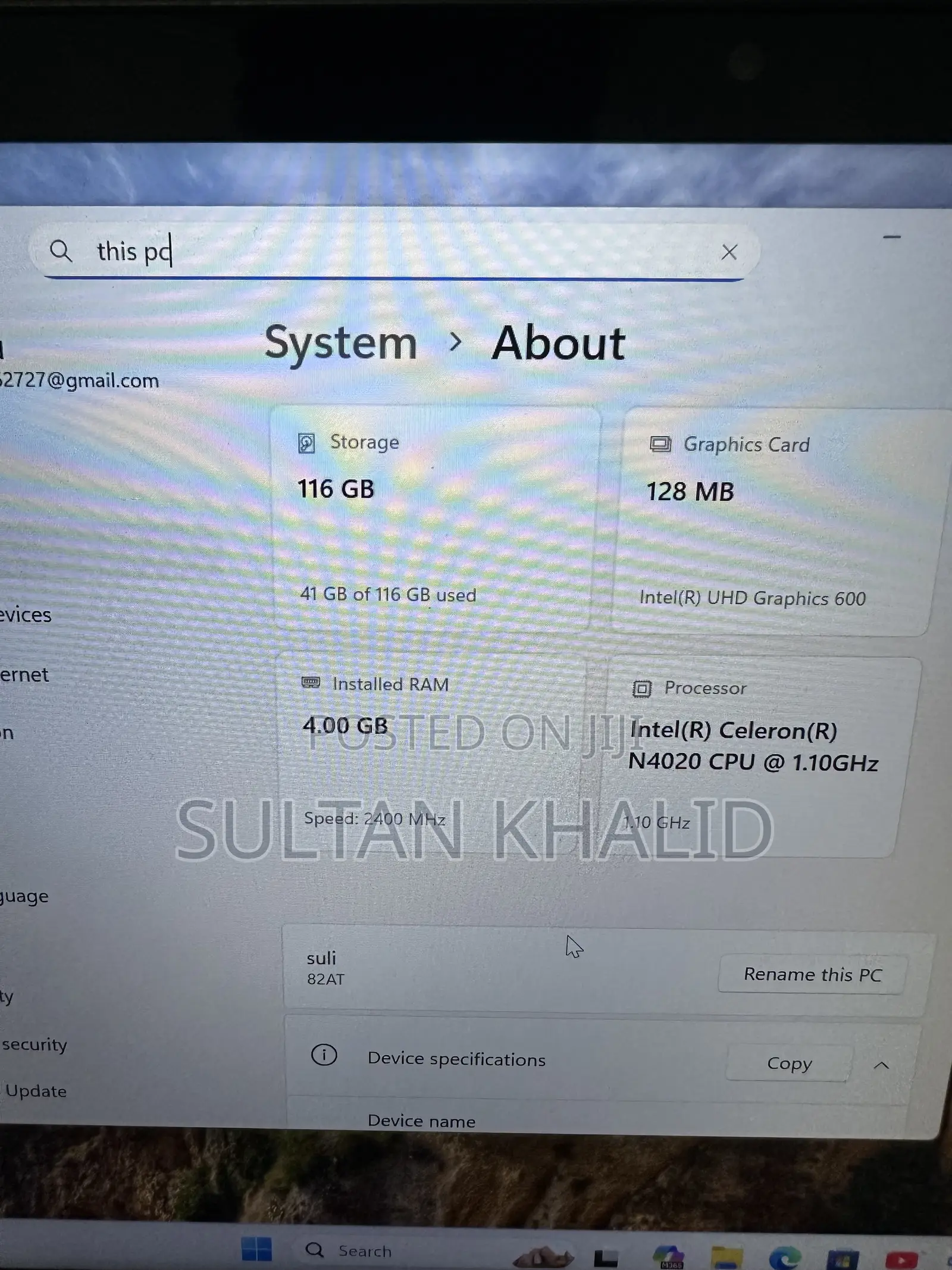Laptop Lenovo Ideapad 3 4GB Intel Core i7 SSD 128GB