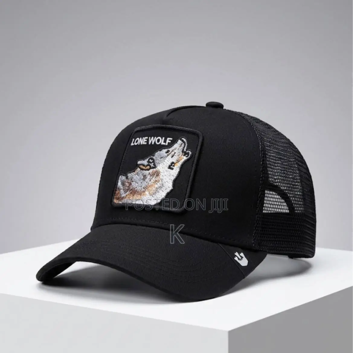 Animal Print Lone Wolf Trucker Hat