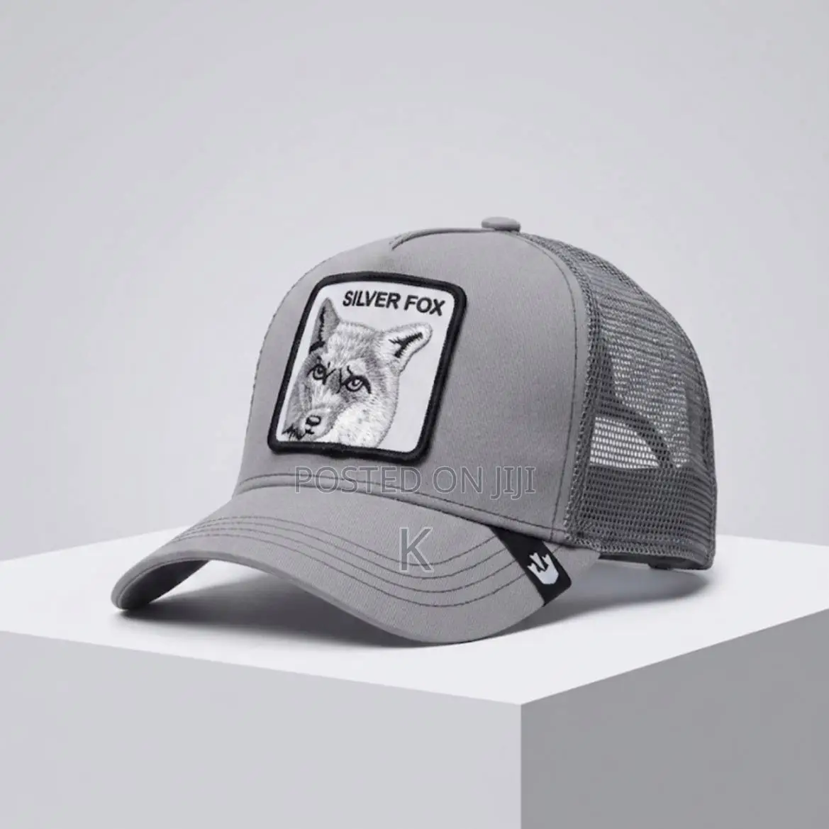 Animal Print Silver Fox Trucker Hat