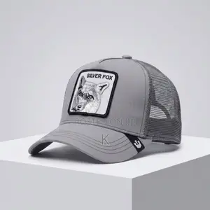 Animal Print Silver Fox Trucker Hat