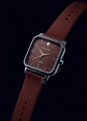 Benchi Brown Square Watch Minimalist Quartz Design