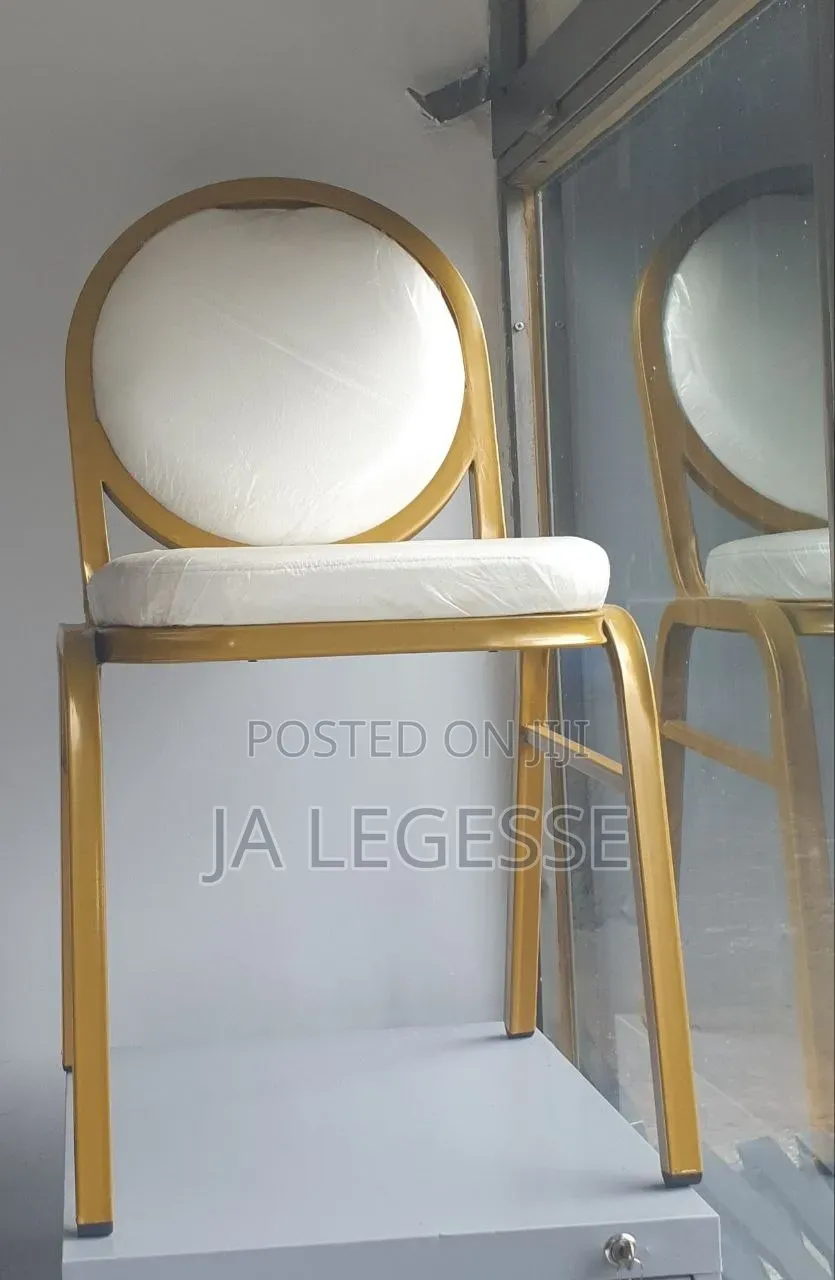 High Quality Gold Round Stainless Steel Chairs