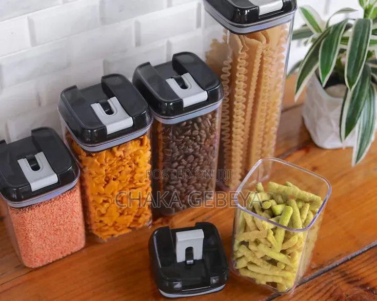 7‐Piece Food Storage Containers – Airtight, Bpa Free, Assorted Sizes