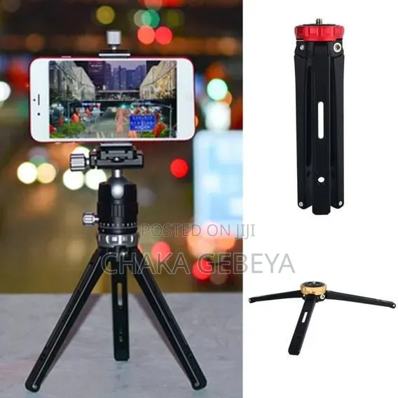 Jmary Portable Tabletop Tripod – 360° Panoramic Head for Mobile,