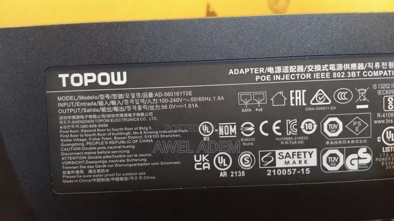 Topow Ad-560161t0e Poe Adapters 56v 90w