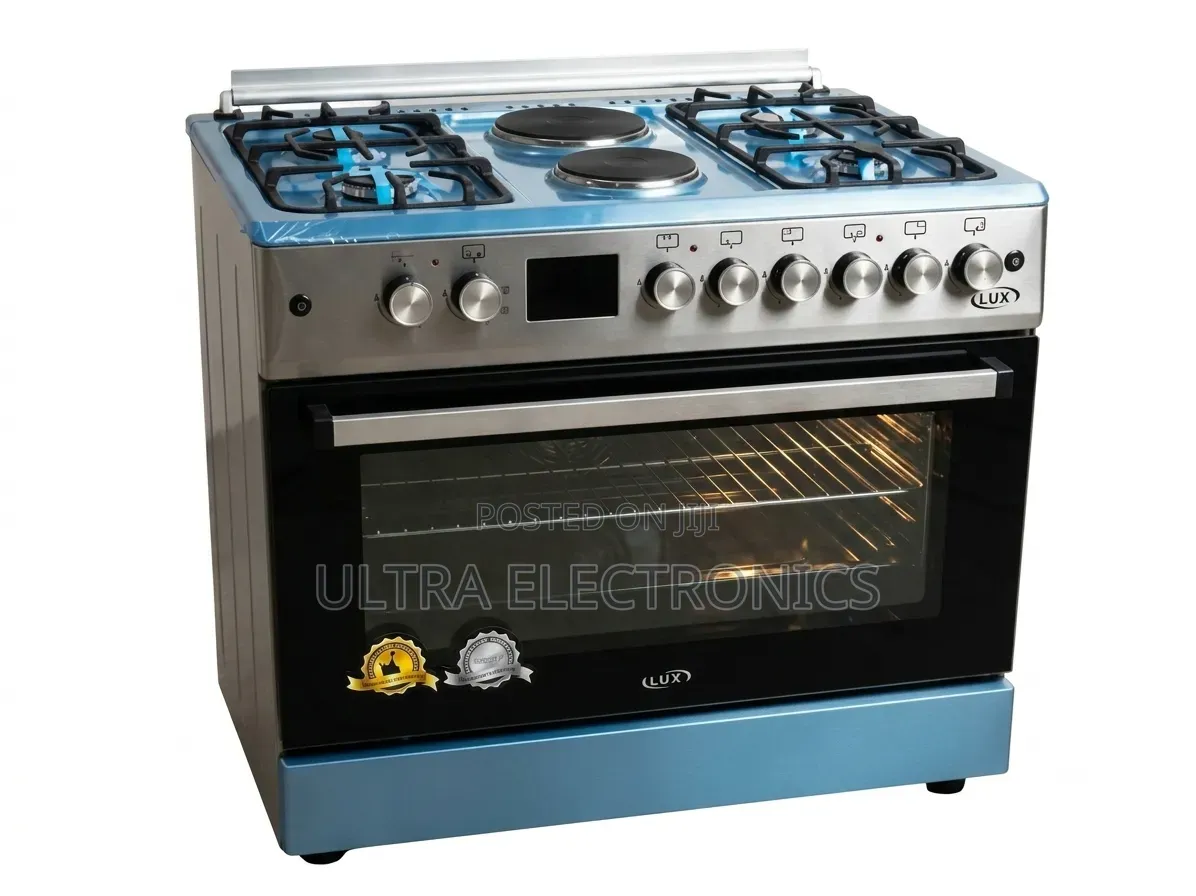 Lux 5 Burner Gas Cooker With Electric Hot Plates Large Oven