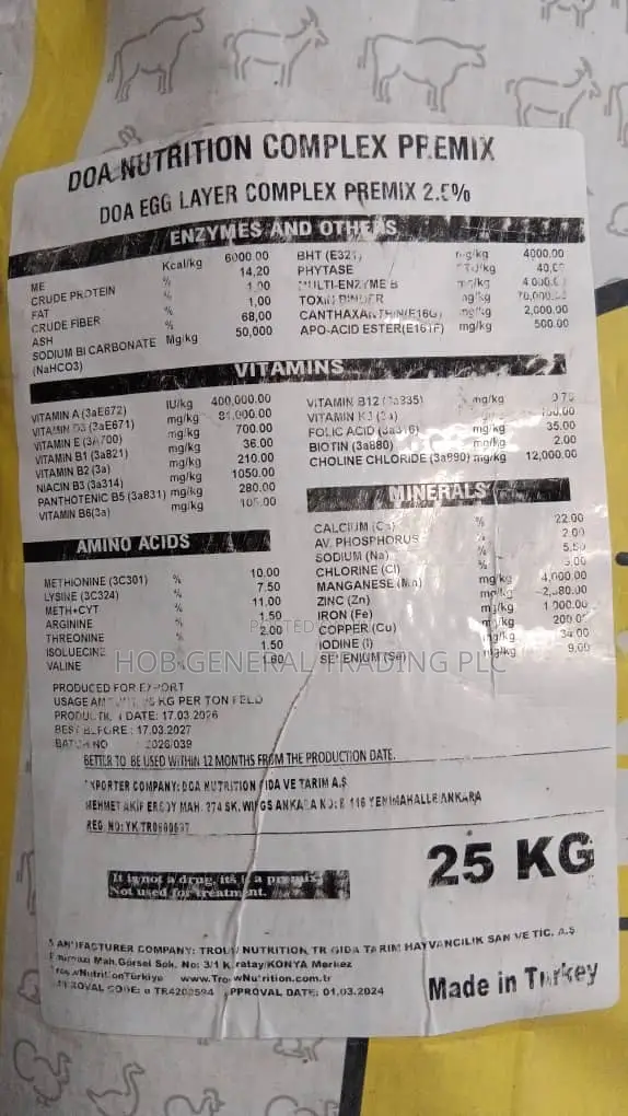 Doa Nutrition Complex Premix 2.5%