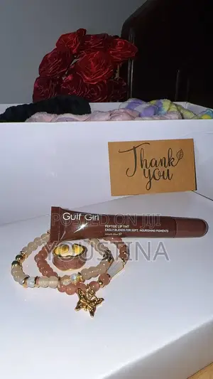 Bracelet and Lipgloss With Ring