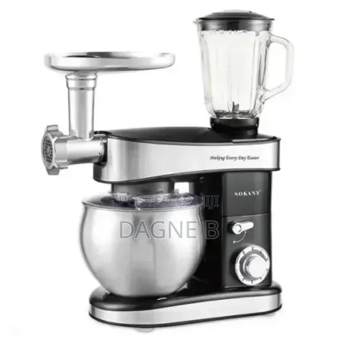 Sokany Sk-05010 Kitchen Master/Stand Mixer የሊጥ ማቡኪያ ጁስ እና ስጋ መፍጫ