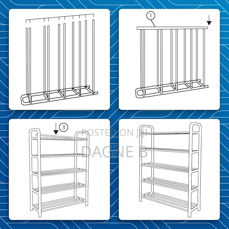 5 Tier Shoes Organizer Rack የጫማ መድርደሪያ