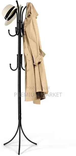 Standing Coat, Jacket, Tie, and Hat Hanger የኮት የልብስ መስቀያ