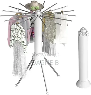 Foldable Octopus Tripod Clothes Drying Rack የሚተጣጠፍ ልብስ መደርደሪያ እና ማስጫ